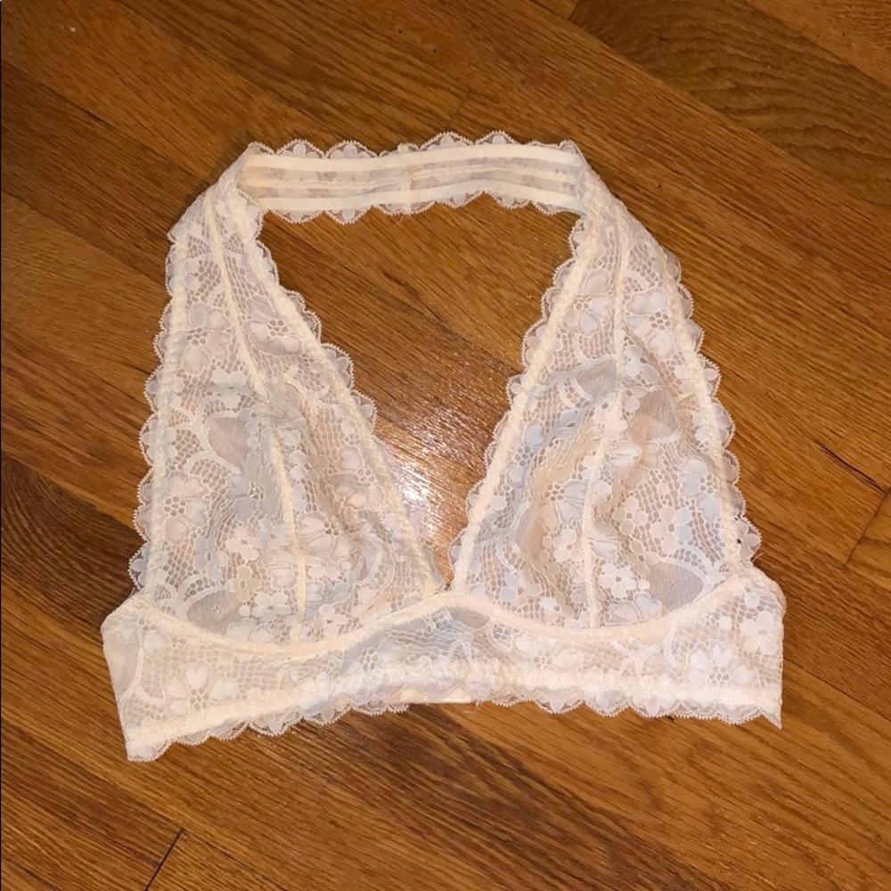 Ivory Free People Halter Bralette